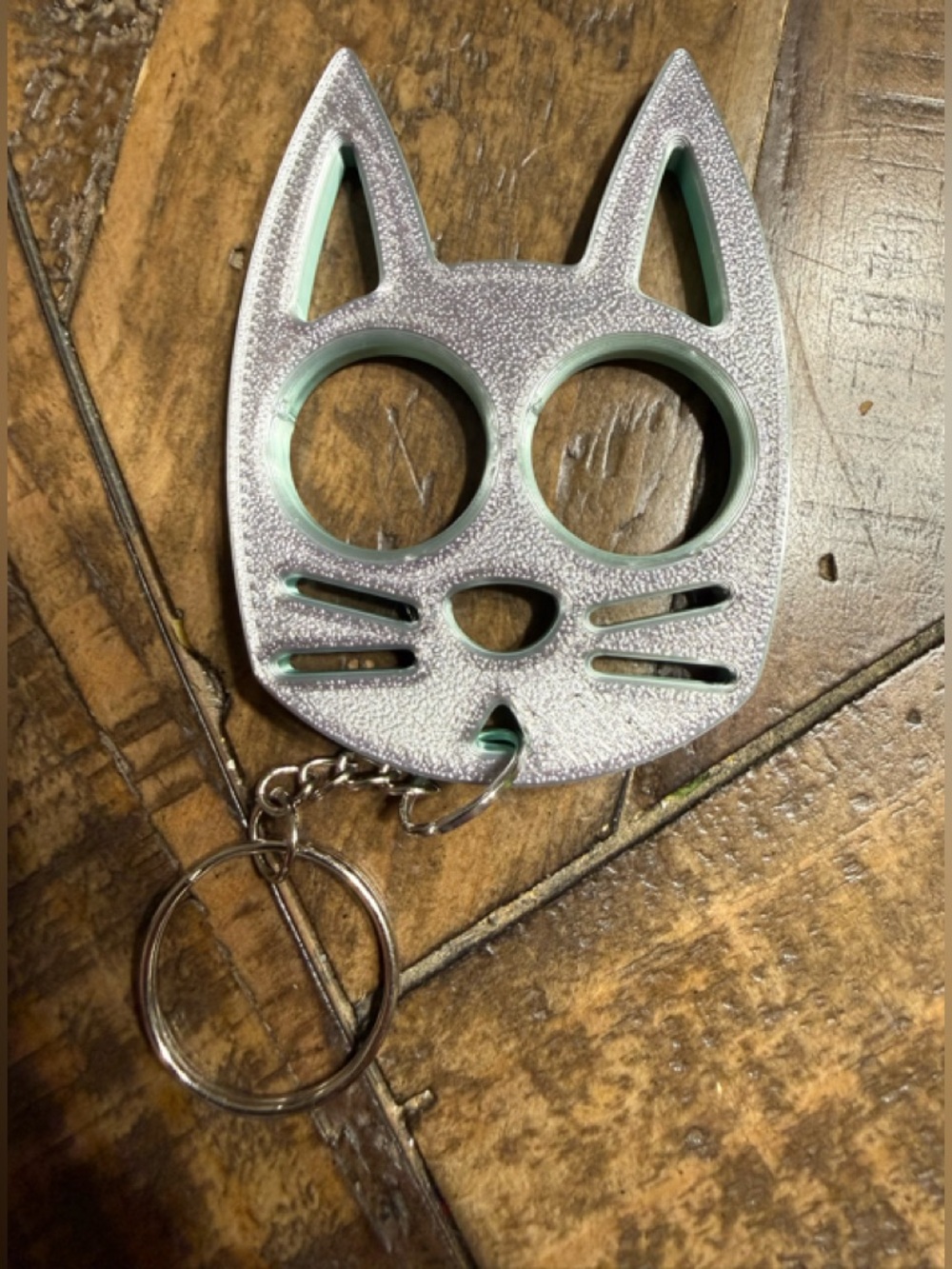 Multi-Color Cat-Defense Keychain  Tool